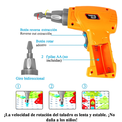 Taladro 3D Para Niños 4 En 1
