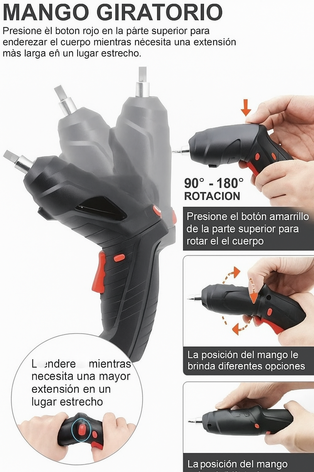 Destornillador eléctrico 2 en 1