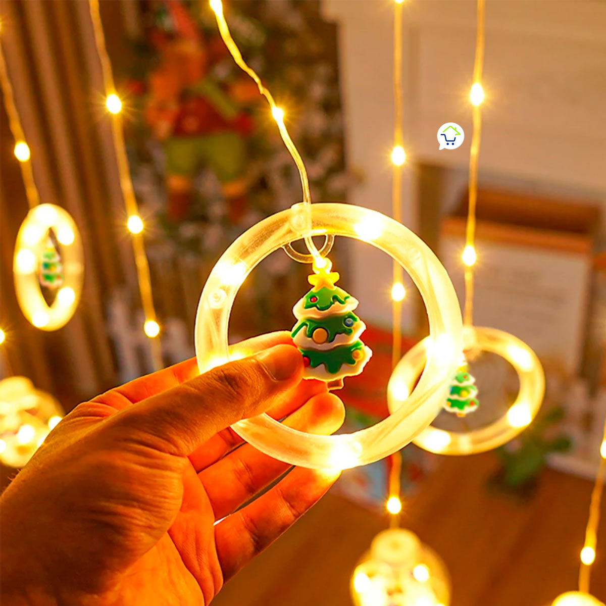 Cortina Intercalada Navidad 3 mts