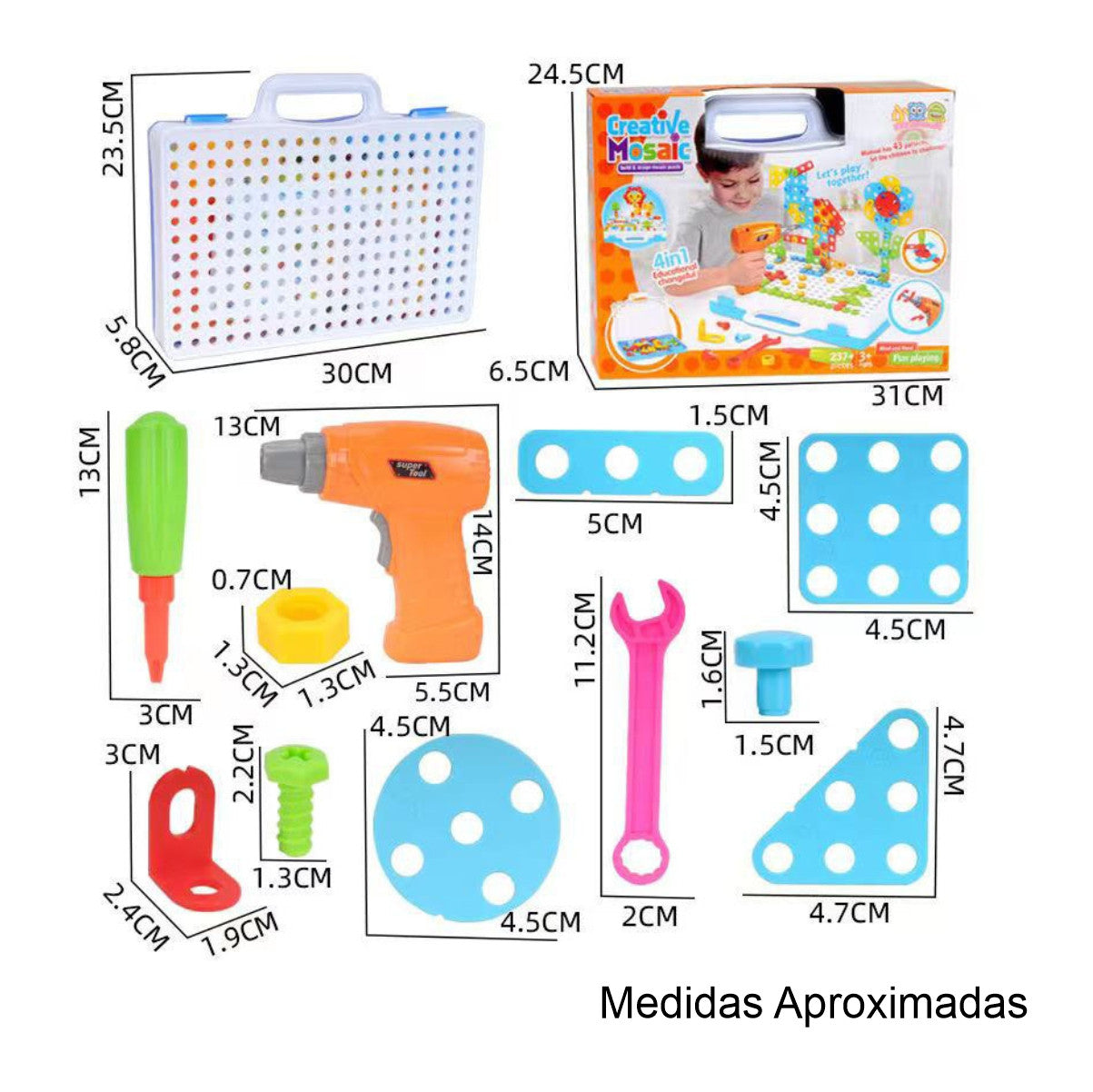 Taladro 3D Para Niños 4 En 1