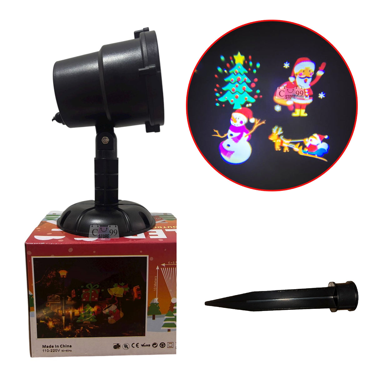 Proyector LED Figuras Navideñas