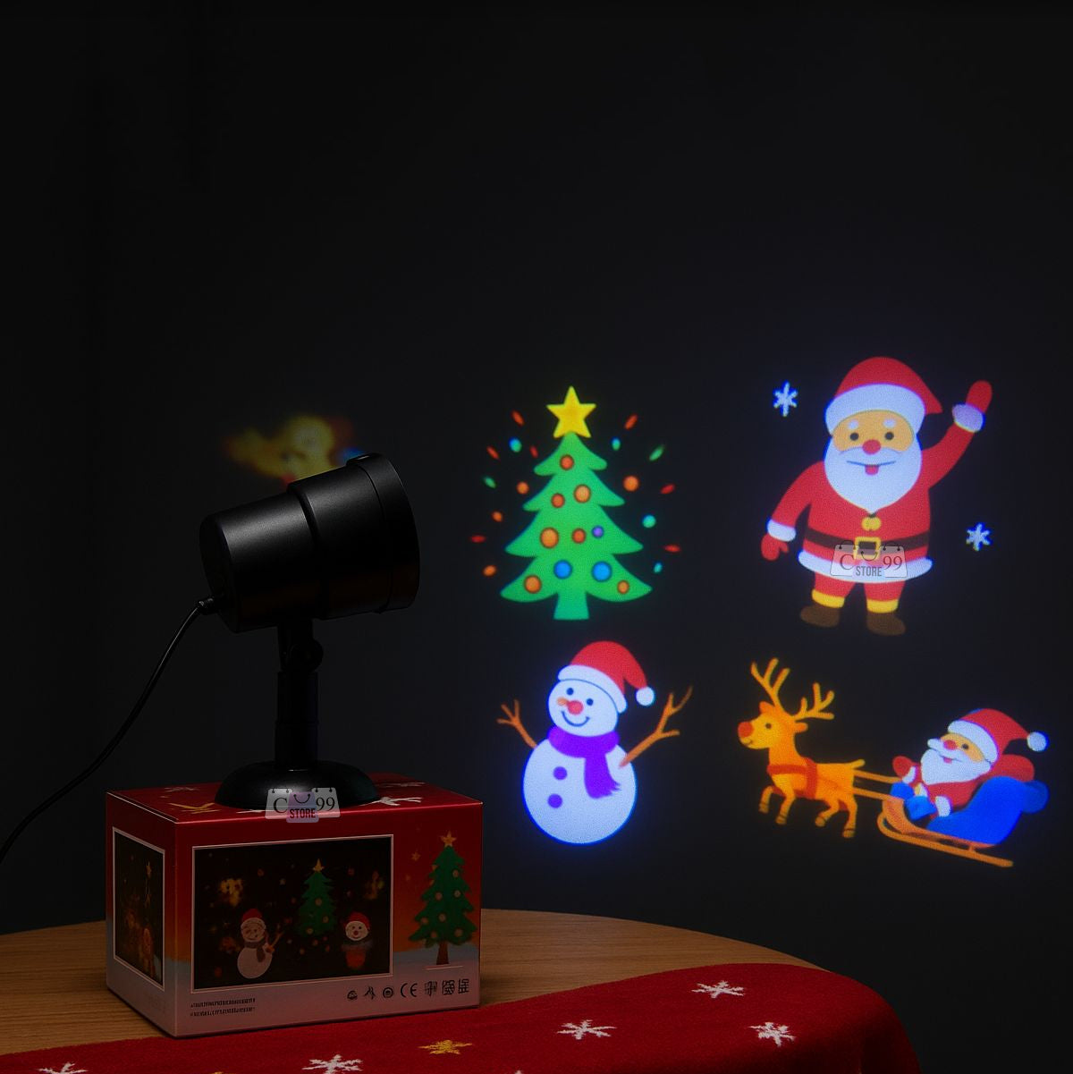 Proyector LED Figuras Navideñas