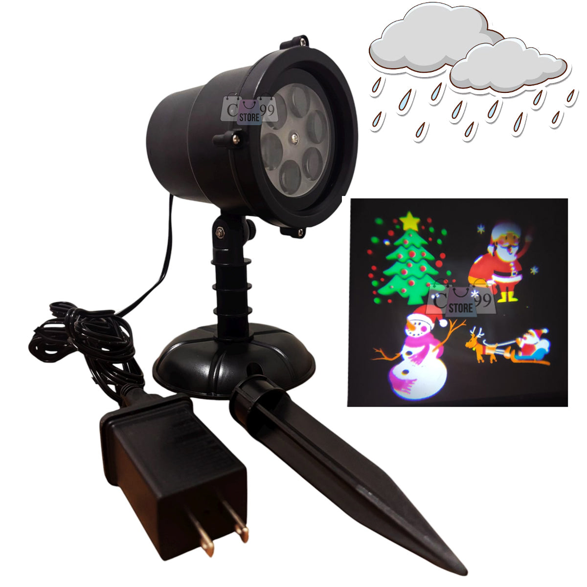 Proyector LED Figuras Navideñas