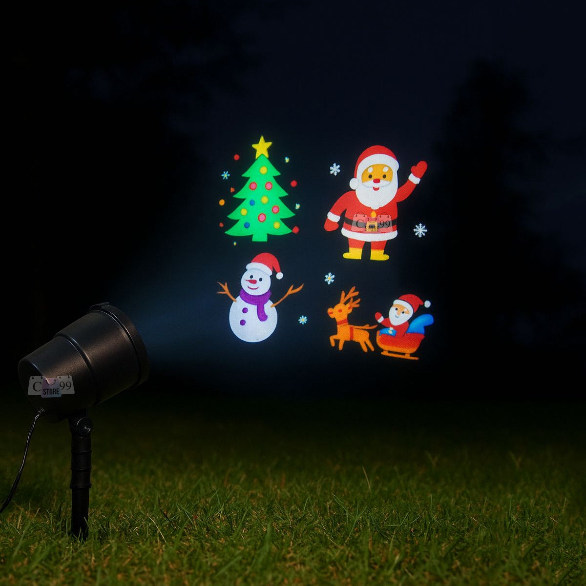 Proyector LED Figuras Navideñas