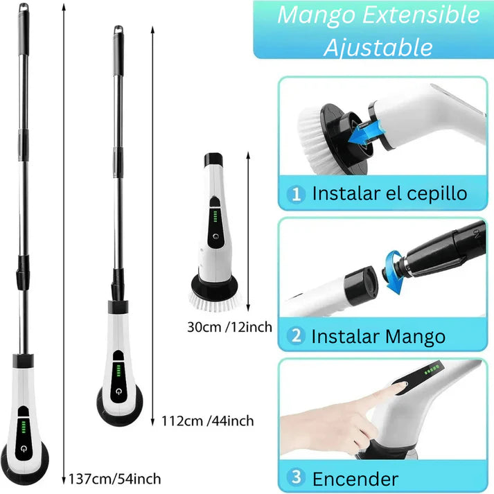 NUEVO CEPILLO ELECTRICO DE LIMPIEZA 9 EN 1